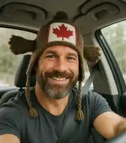 Portrait of Marc Gauthier, an online casino player from Laval, Quebec, who shares his positive experience with Grand Mondial Casino.